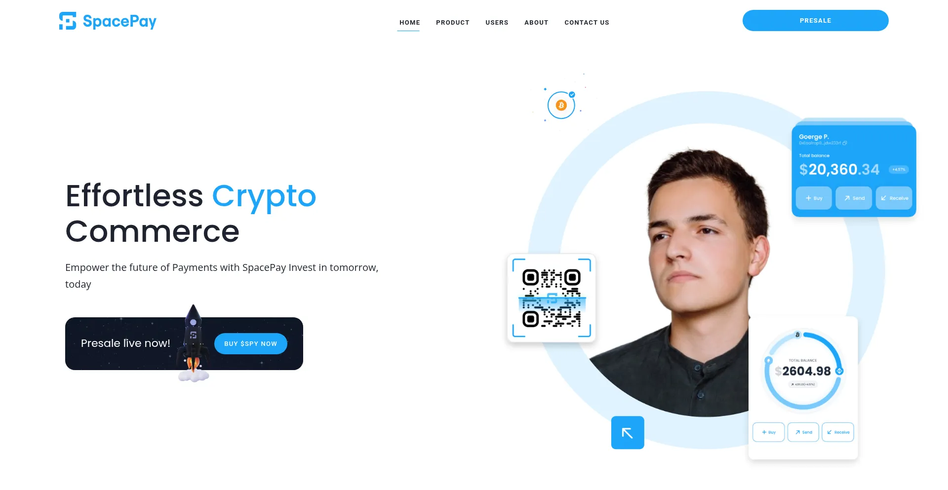 Website screenshot of Spacepay.co.uk