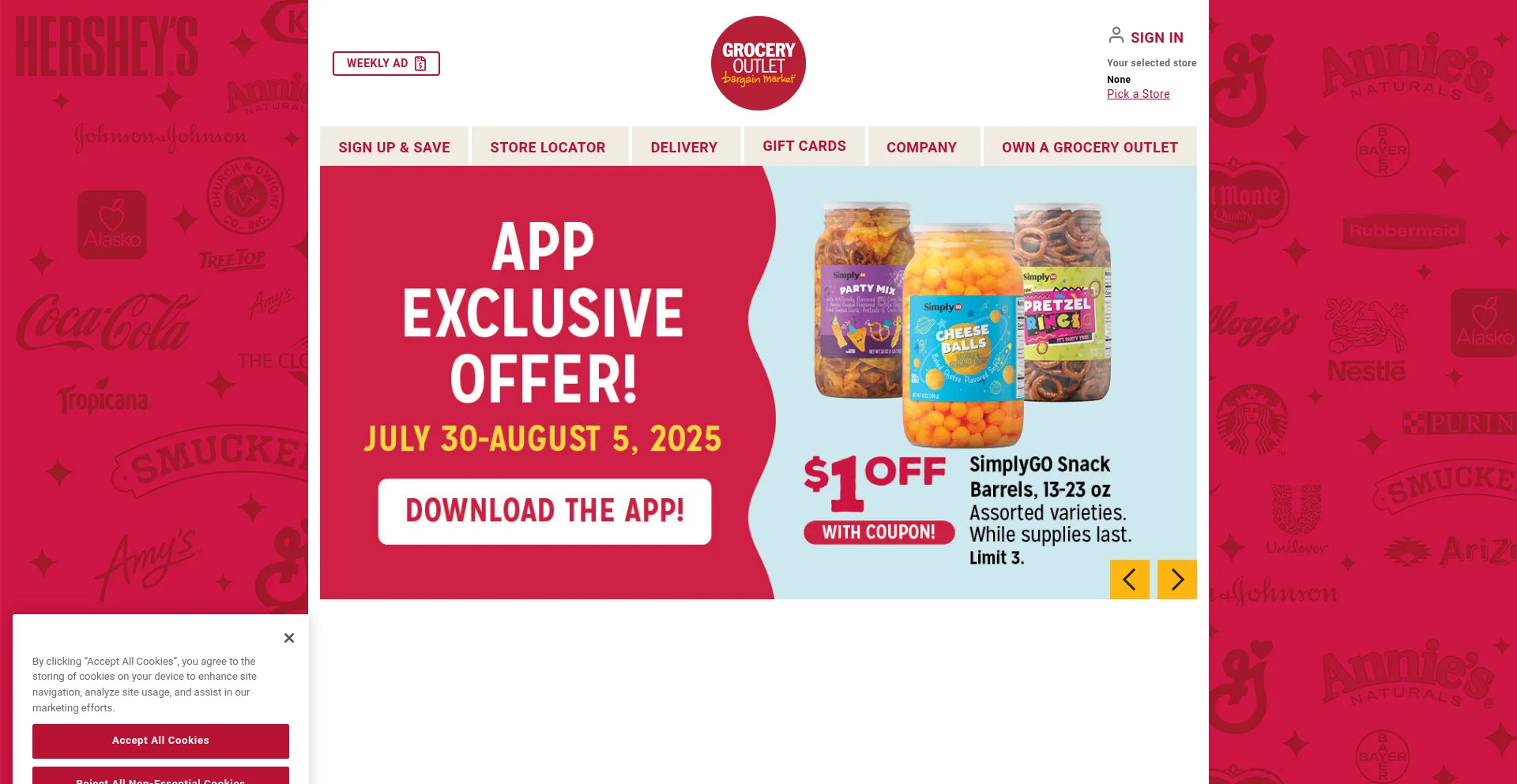 Website screenshot of Spaghettopalooza.store