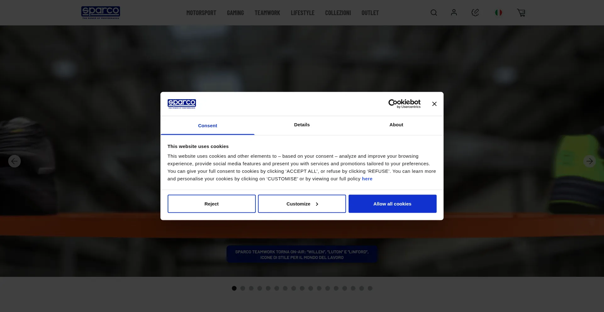 Sparco-official.com Screenshot
