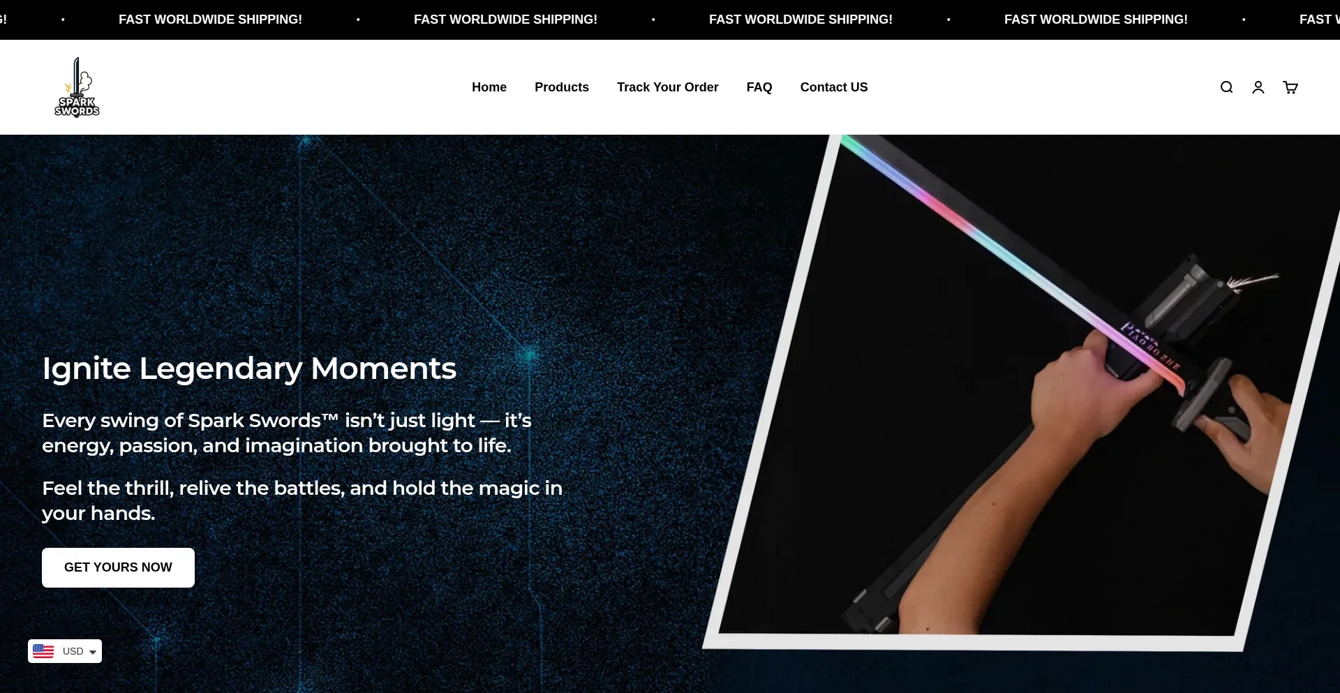 Sparkswords.com Screenshot