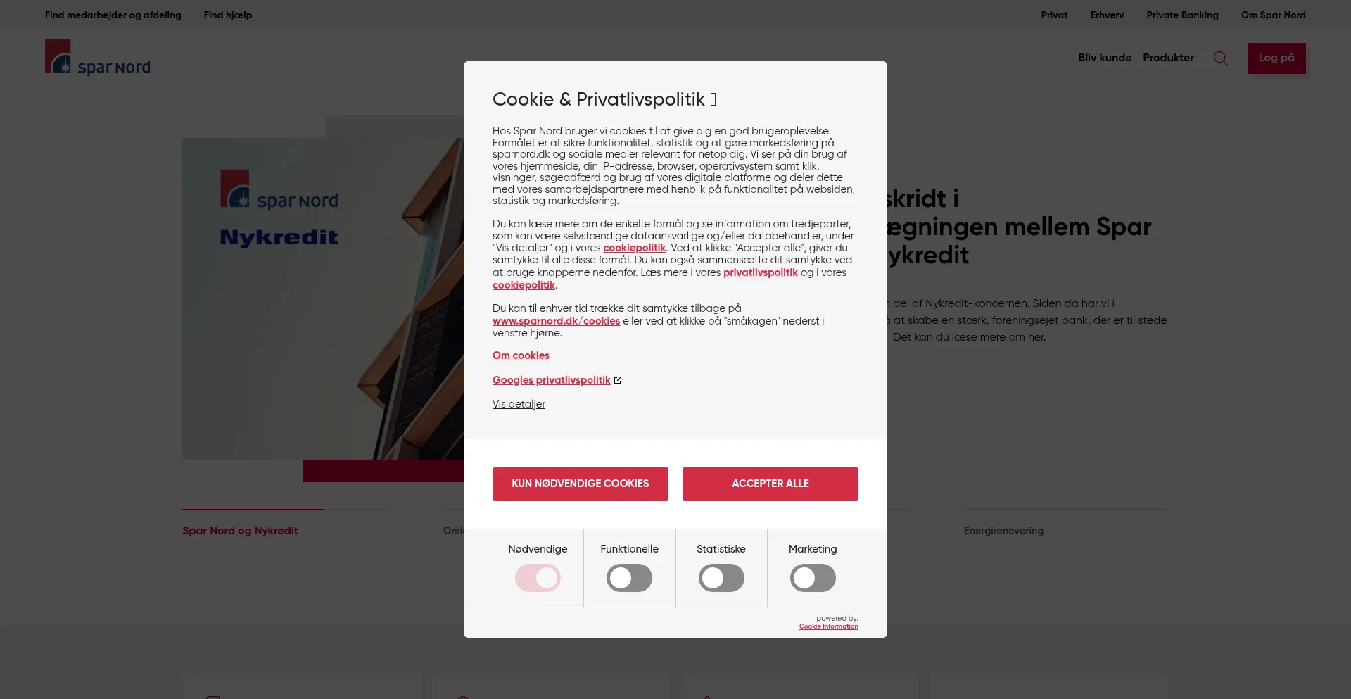 Sparnord.dk Screenshot