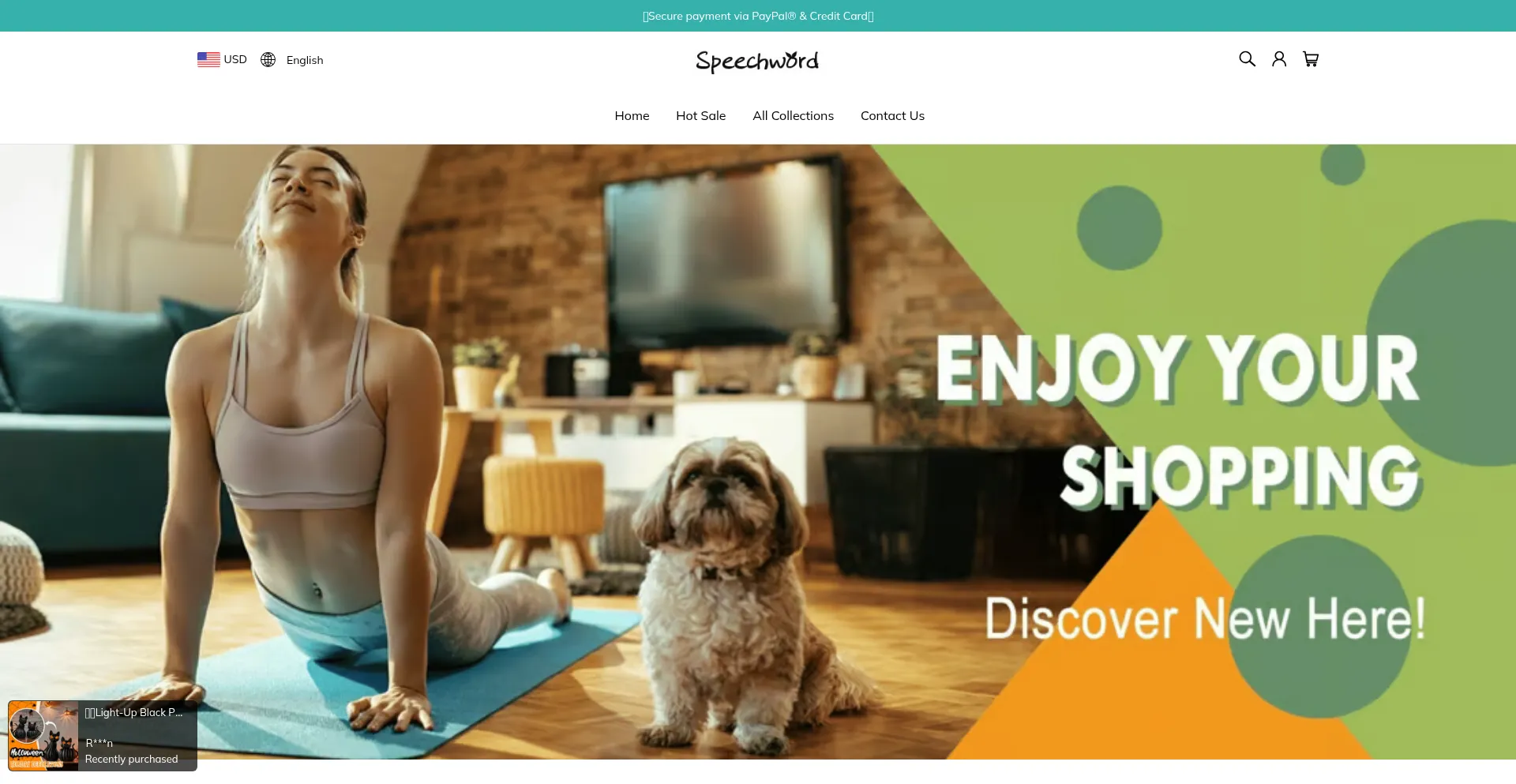Website screenshot of Speechword.com