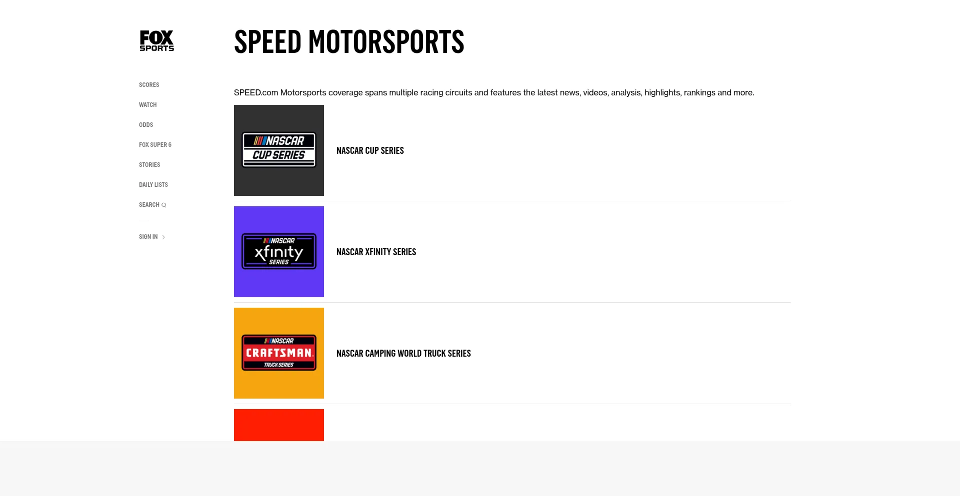 Website screenshot of Speed.com