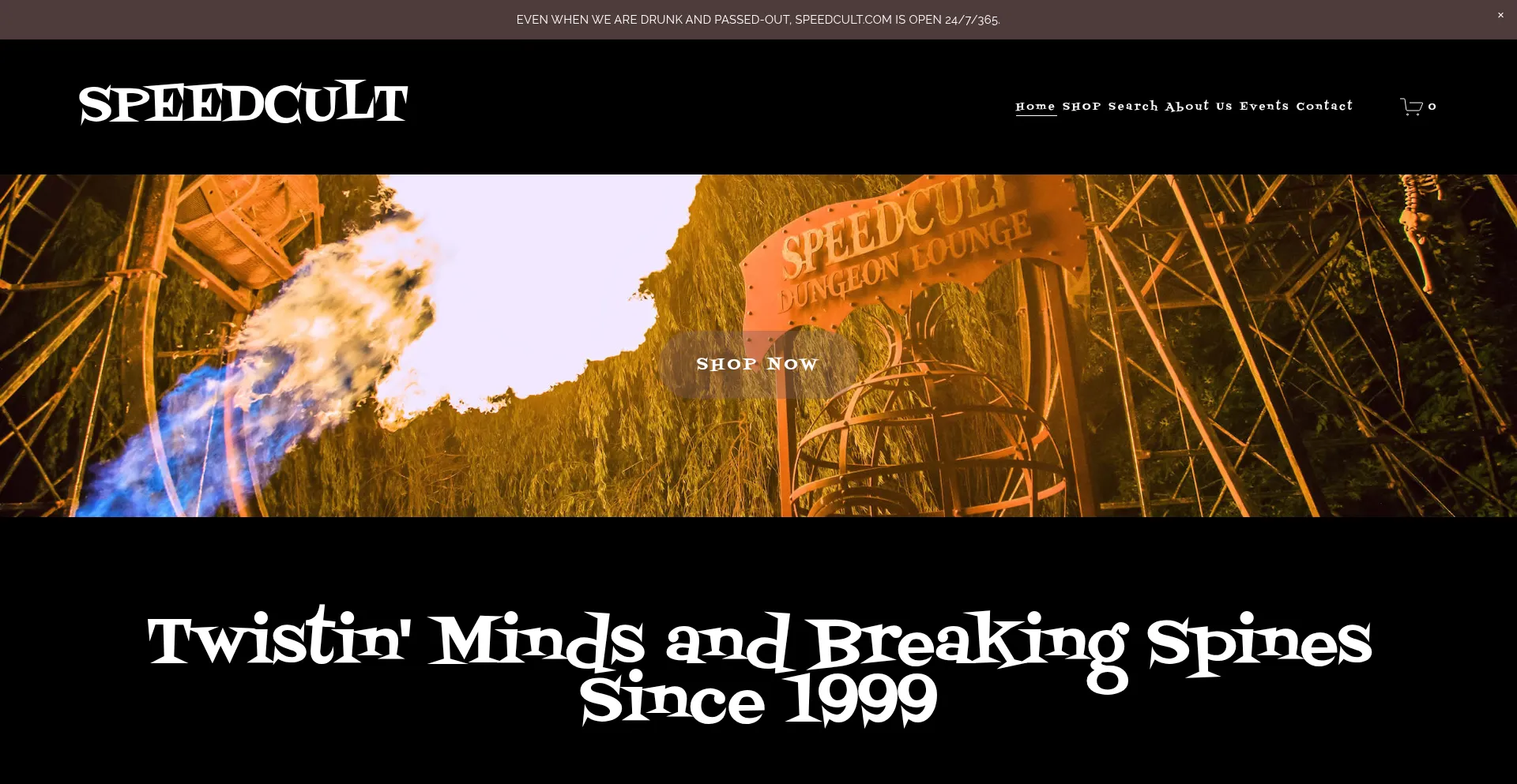 Website screenshot of Speedcult.com