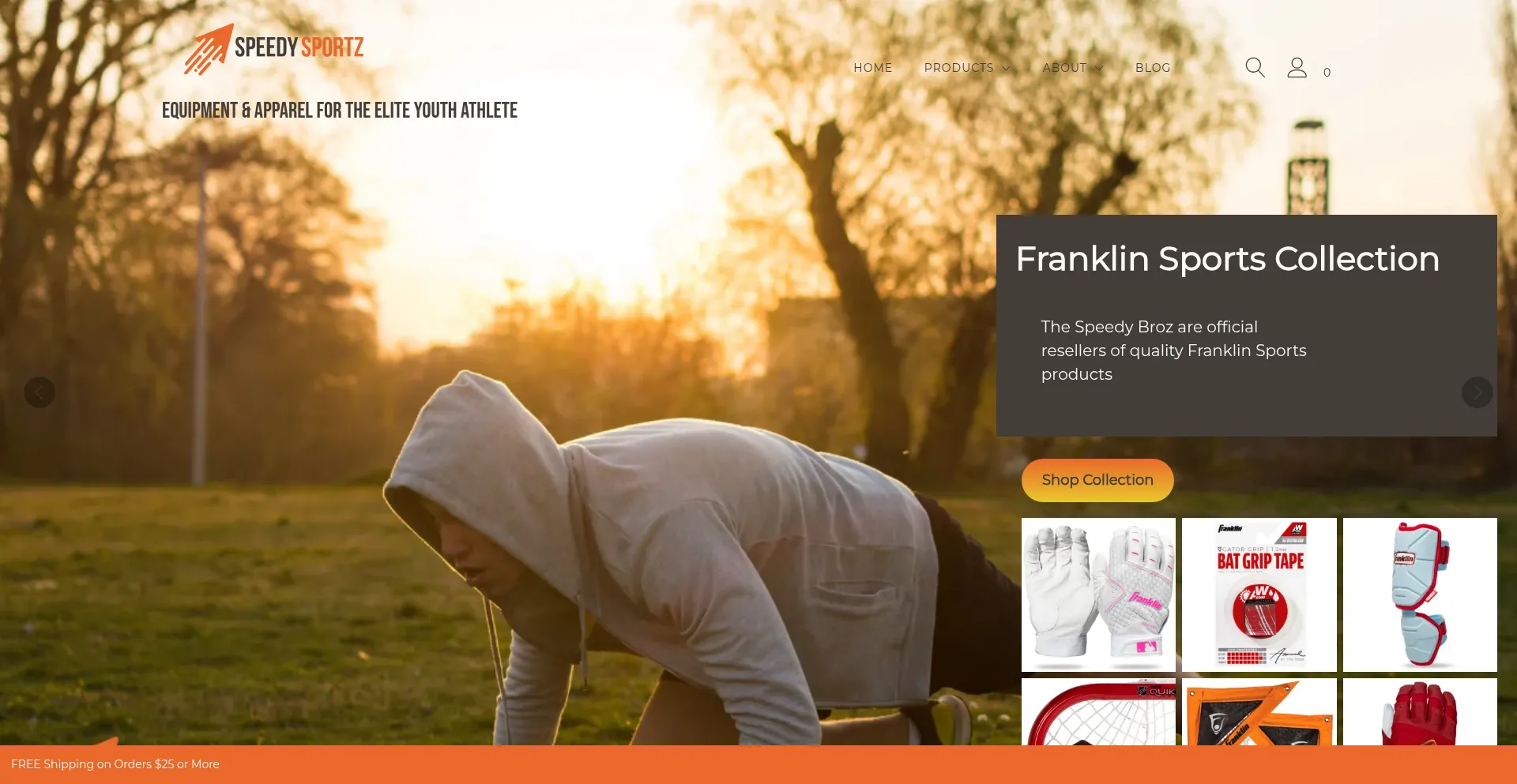 Website screenshot of Speedysportz.com