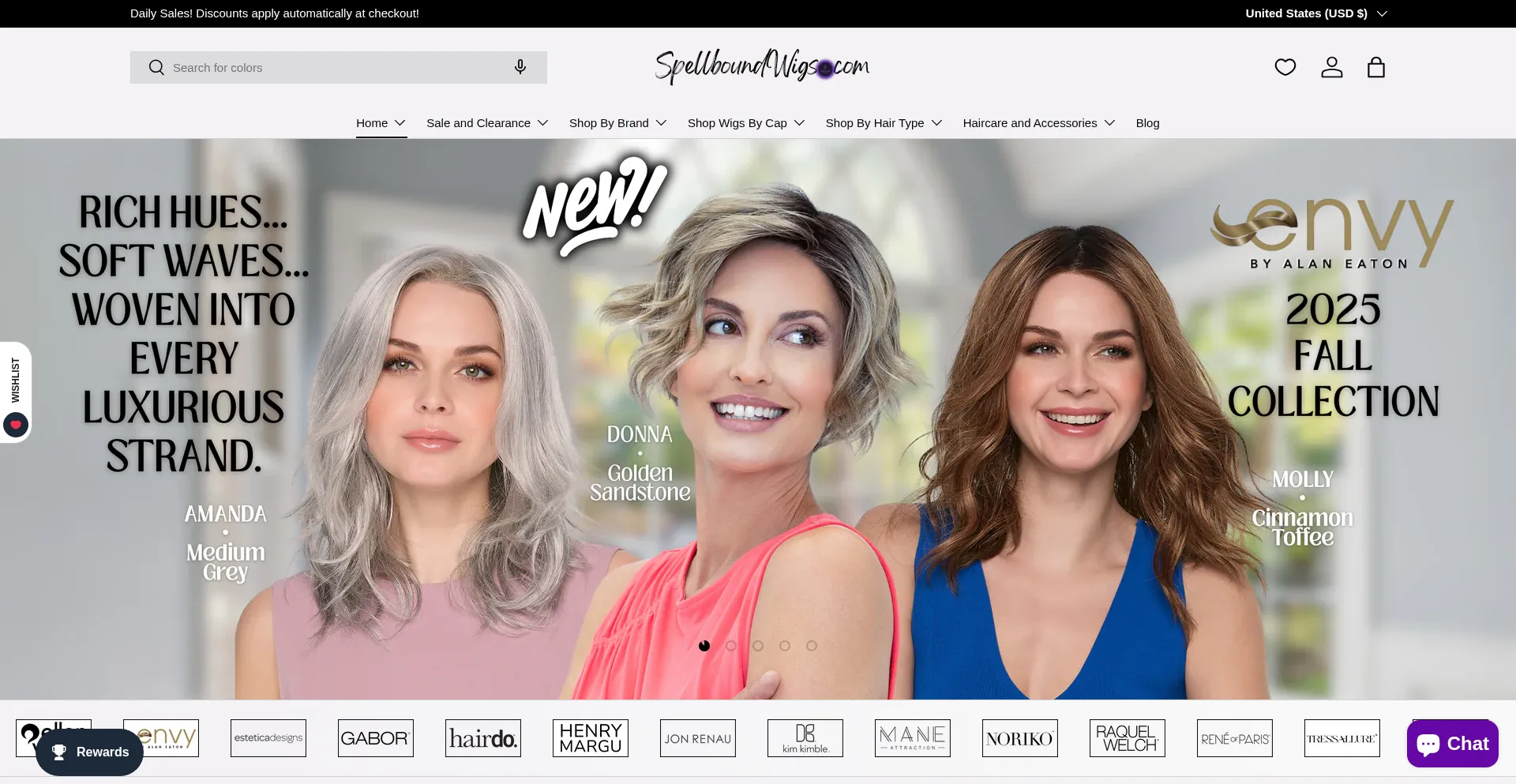 Spellboundwigs.com Screenshot