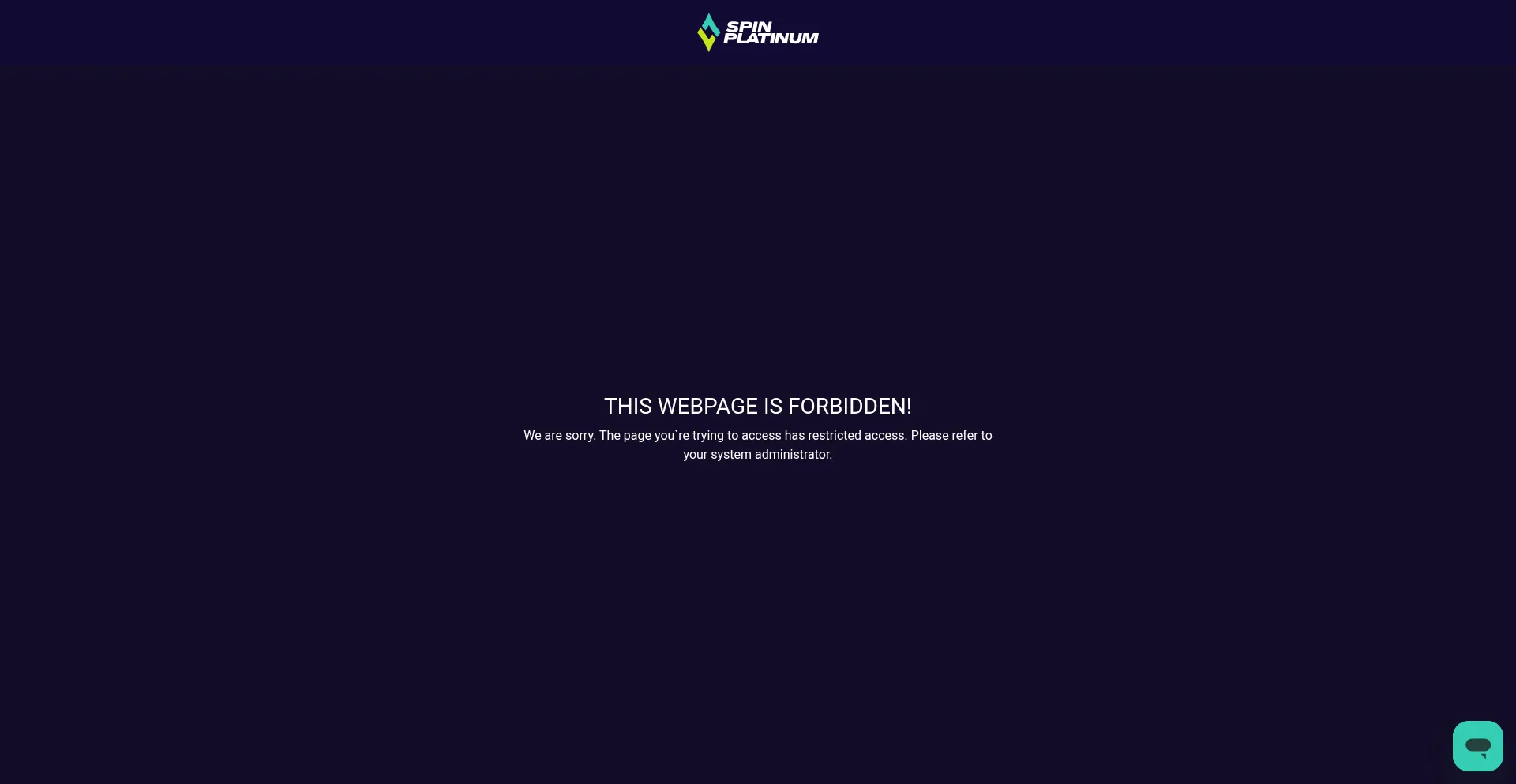 Website screenshot of Spinplatinum.com