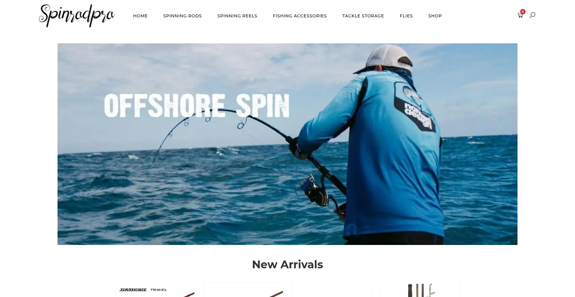 Website screenshot of Spinrodpro.com