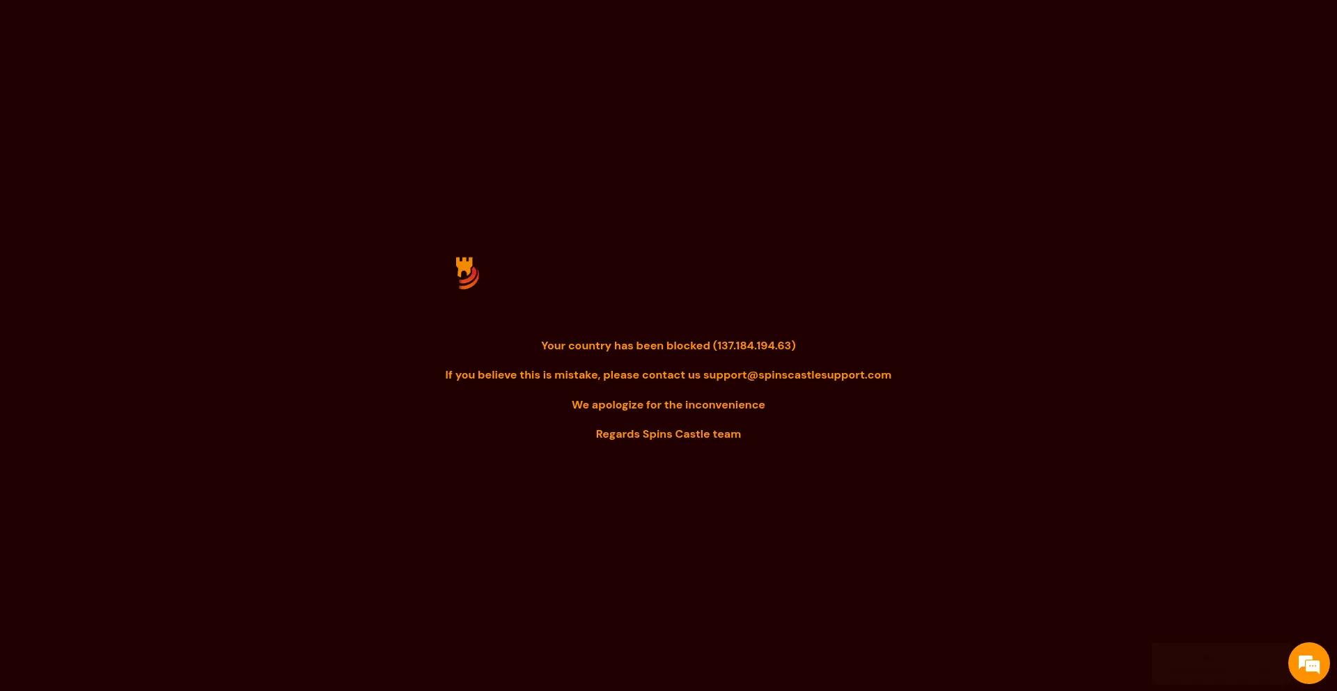 Website screenshot of Spinscastle26.com