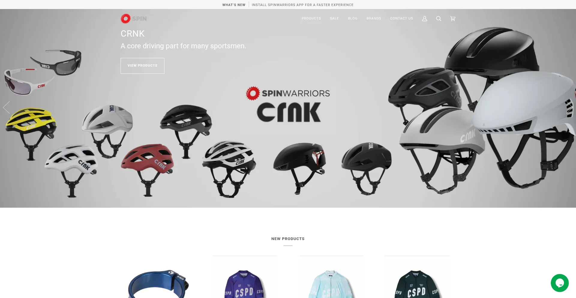 Website screenshot of Spinwarriors.com