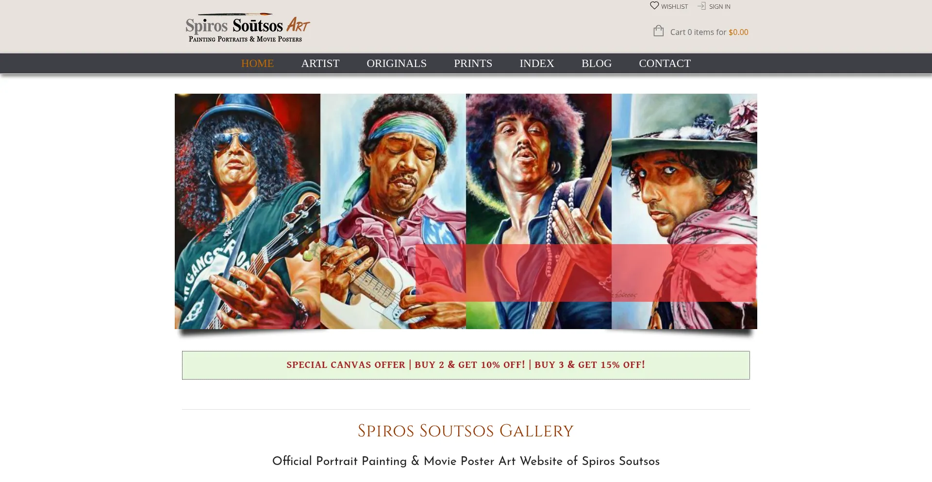 Website screenshot of Spirossoutsos.com