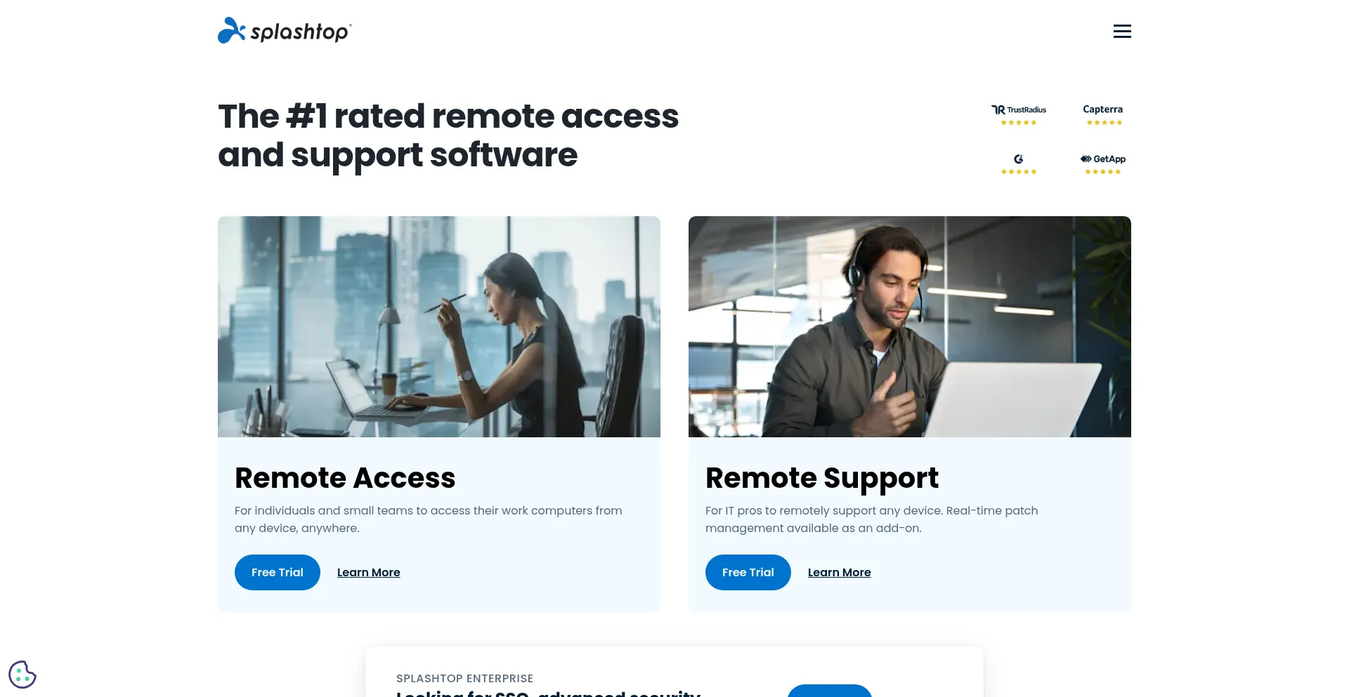 Website screenshot of Splashtop.com
