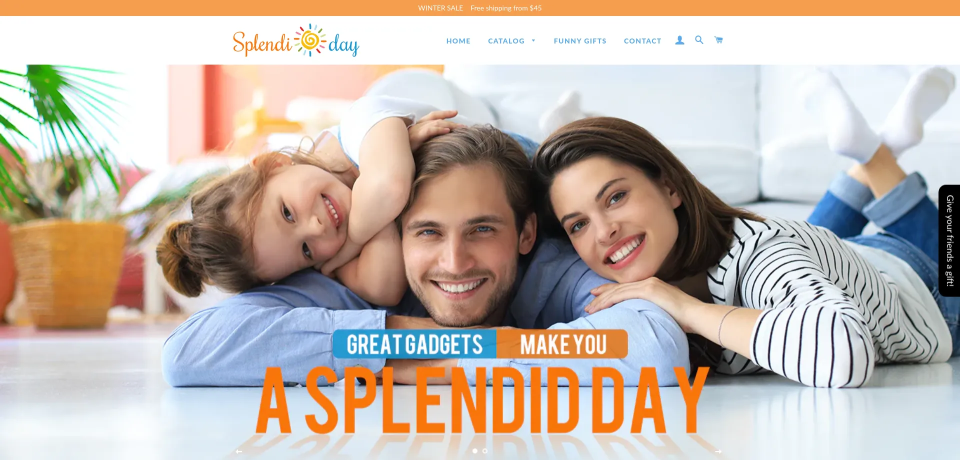 Website screenshot of Splendiday.com