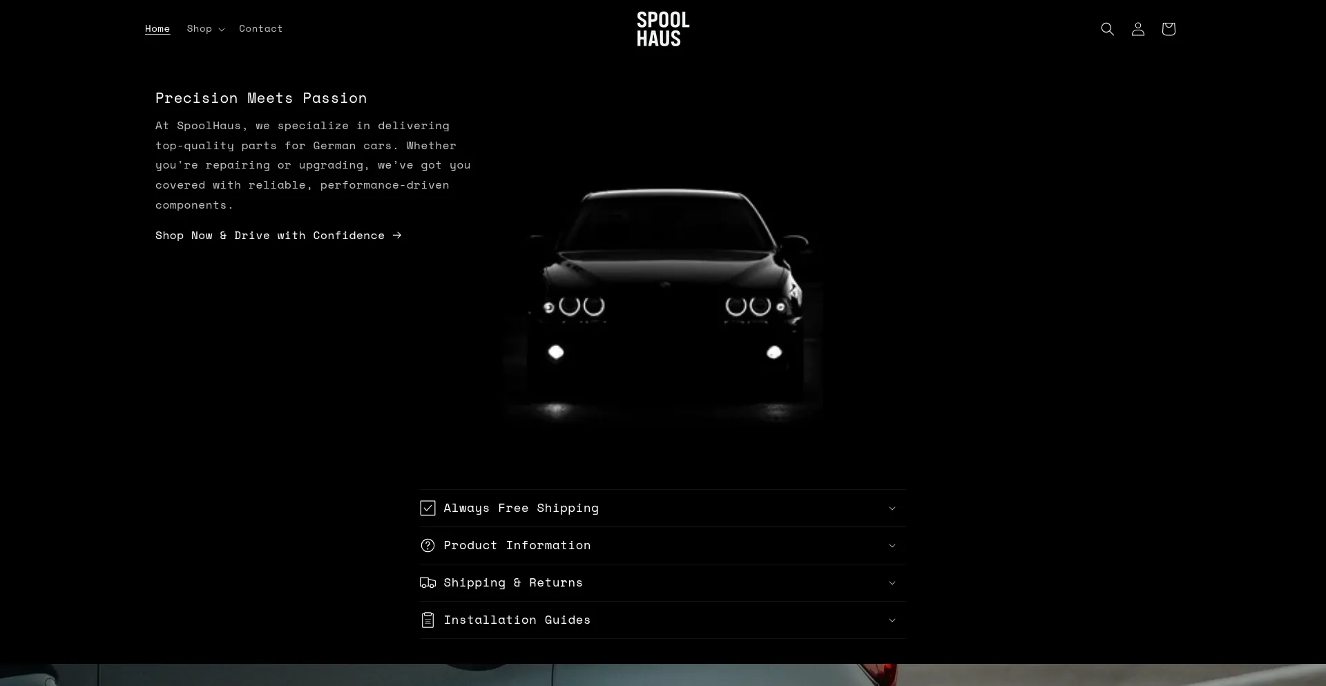 Website screenshot of Spool-haus.com