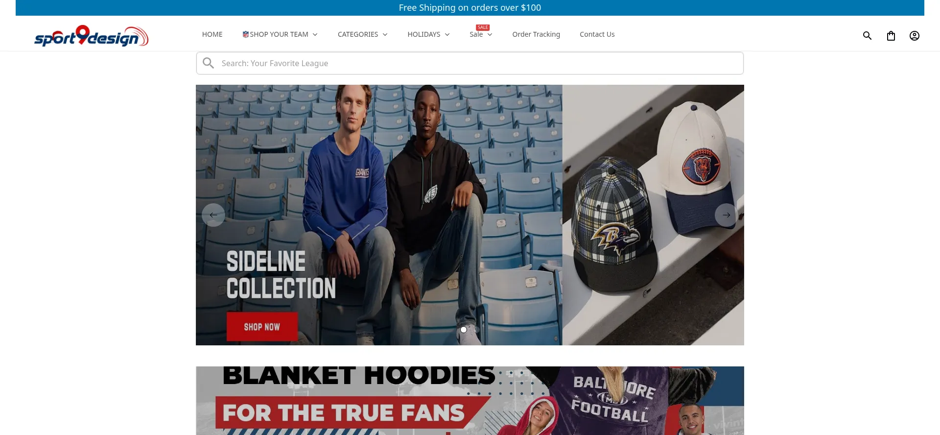 Website screenshot of Sport9design.com