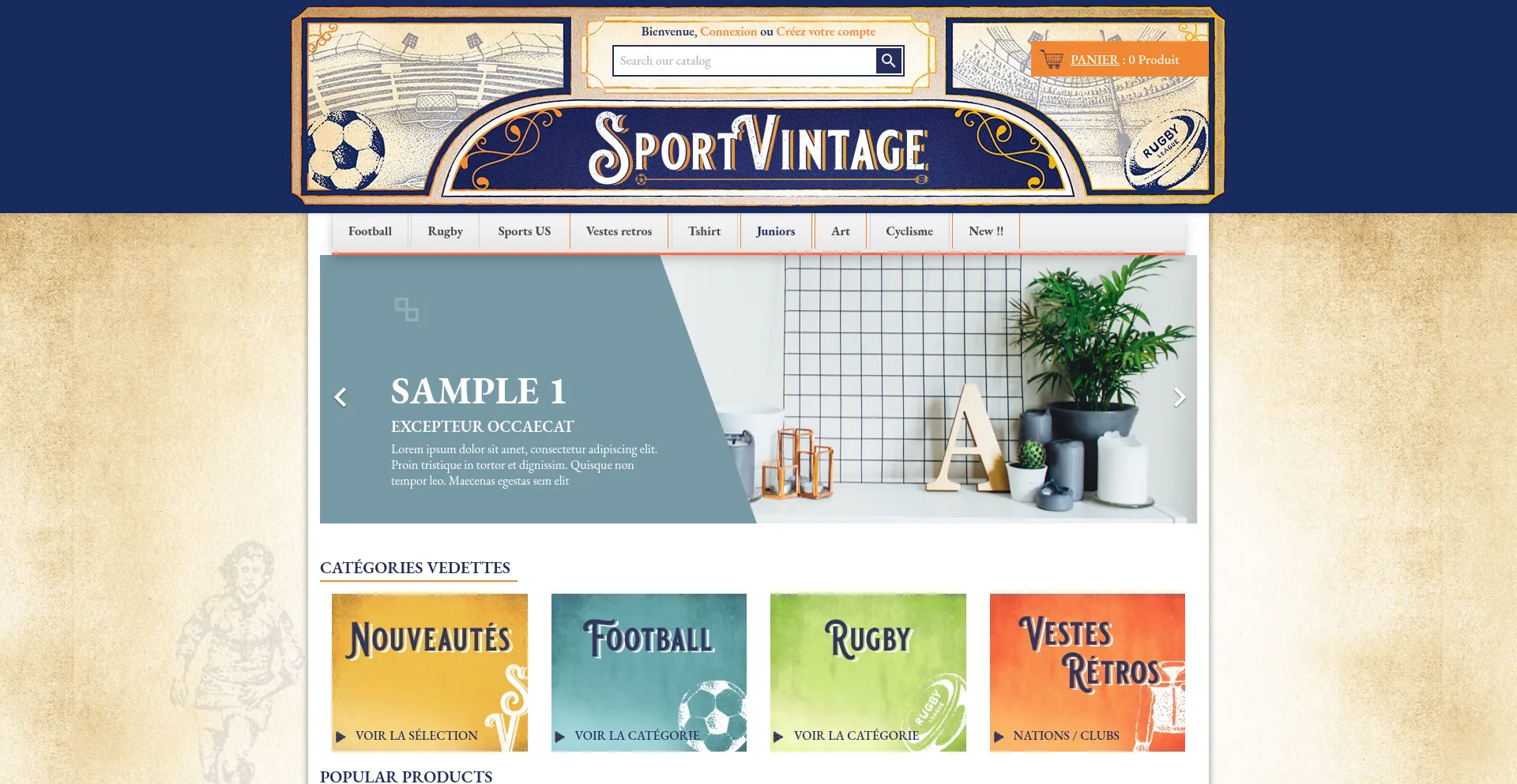 Website screenshot of Sport-vintage.com
