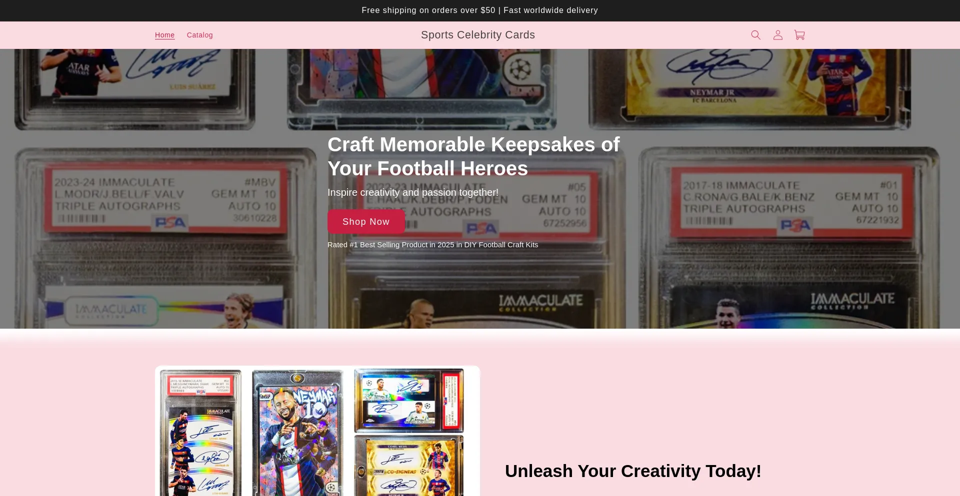 Website screenshot of Sportscelebritycards.com