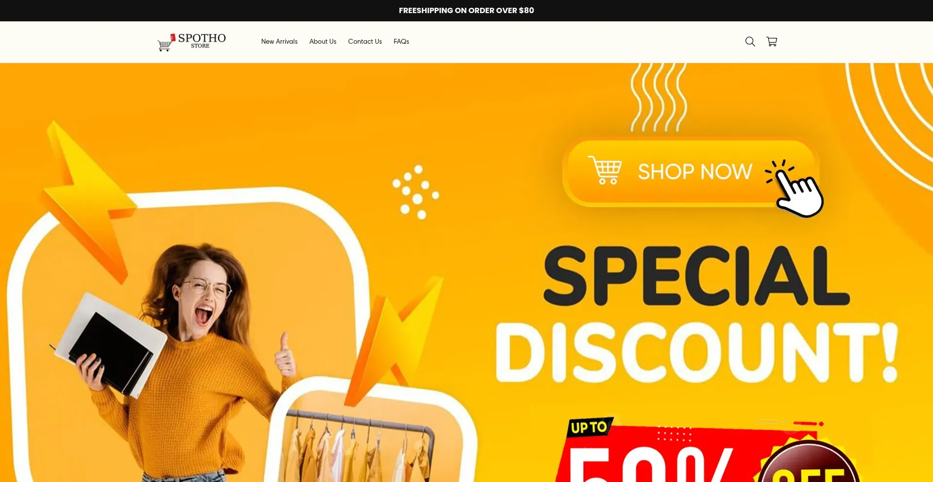 Website screenshot of Spotho.com