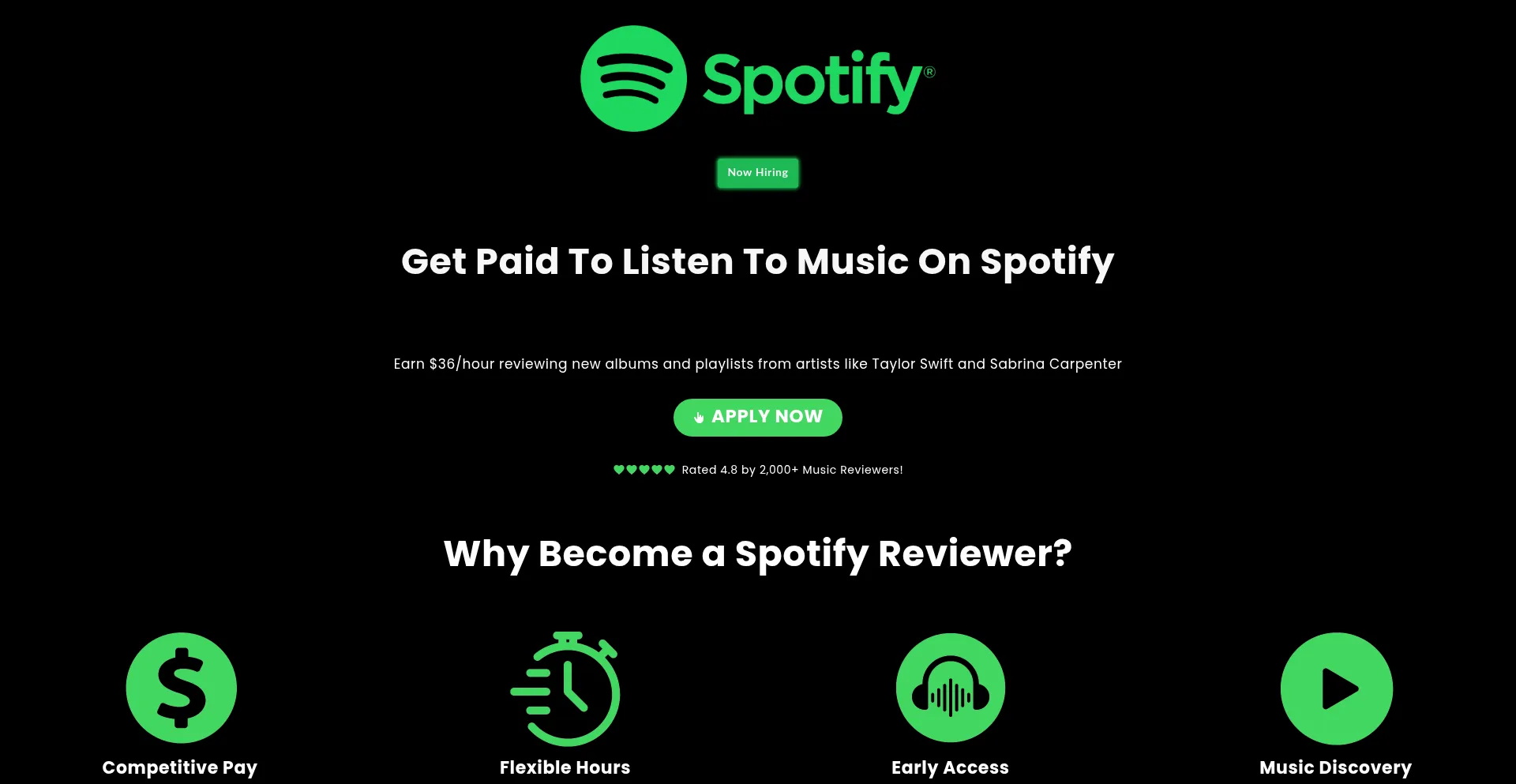 Website screenshot of Spotihire.com