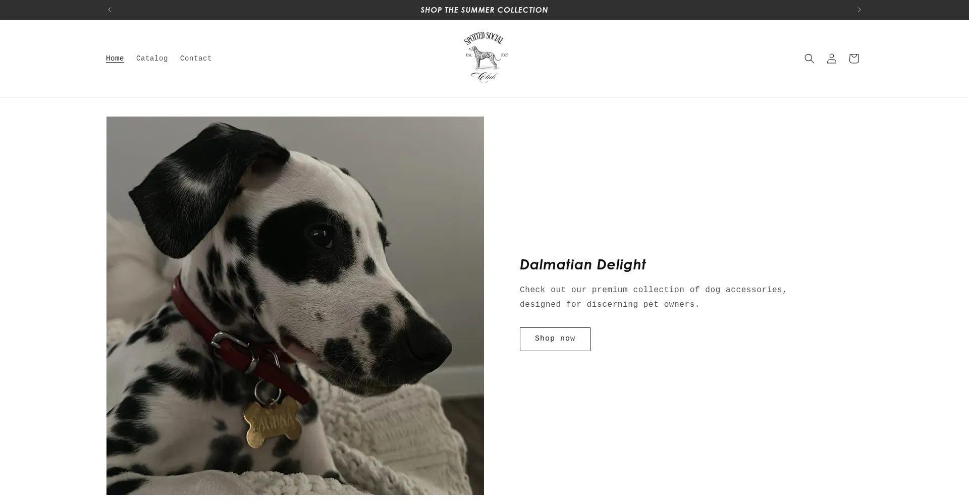 Website screenshot of Spottedsocialclub.store