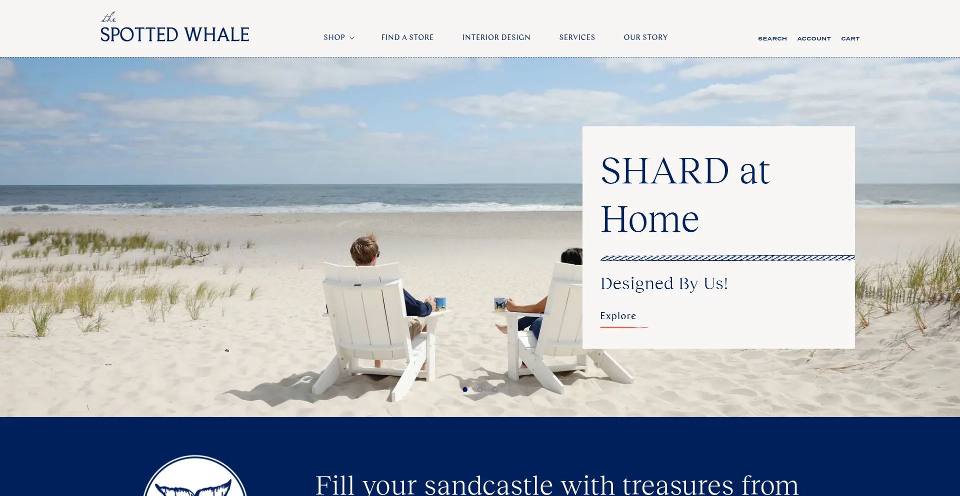 Website screenshot of Spottedwhale.com