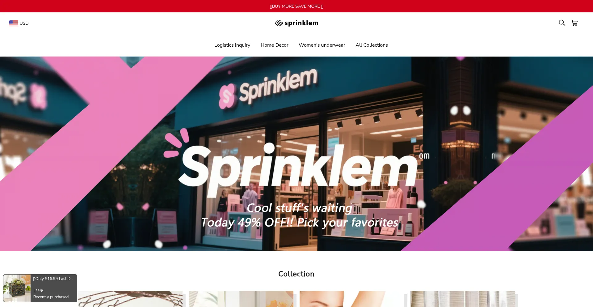 Website screenshot of Sprinklem.com