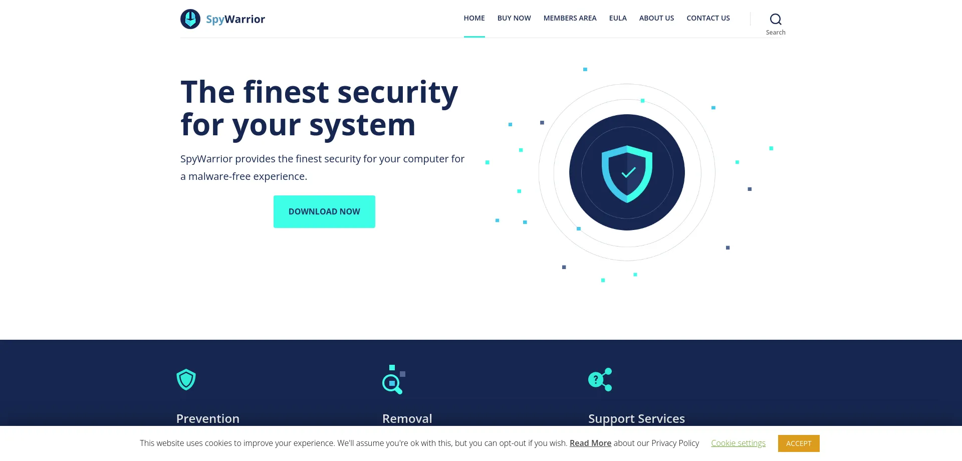 Website screenshot of Spy-warrior.com