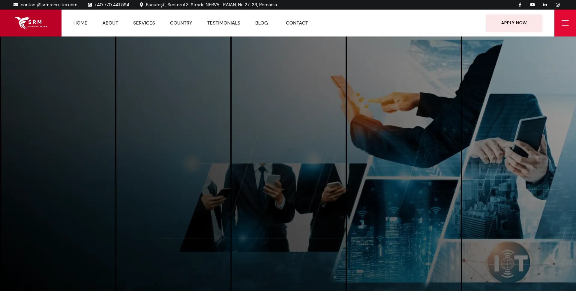 Website screenshot of Srmrecruiter.com