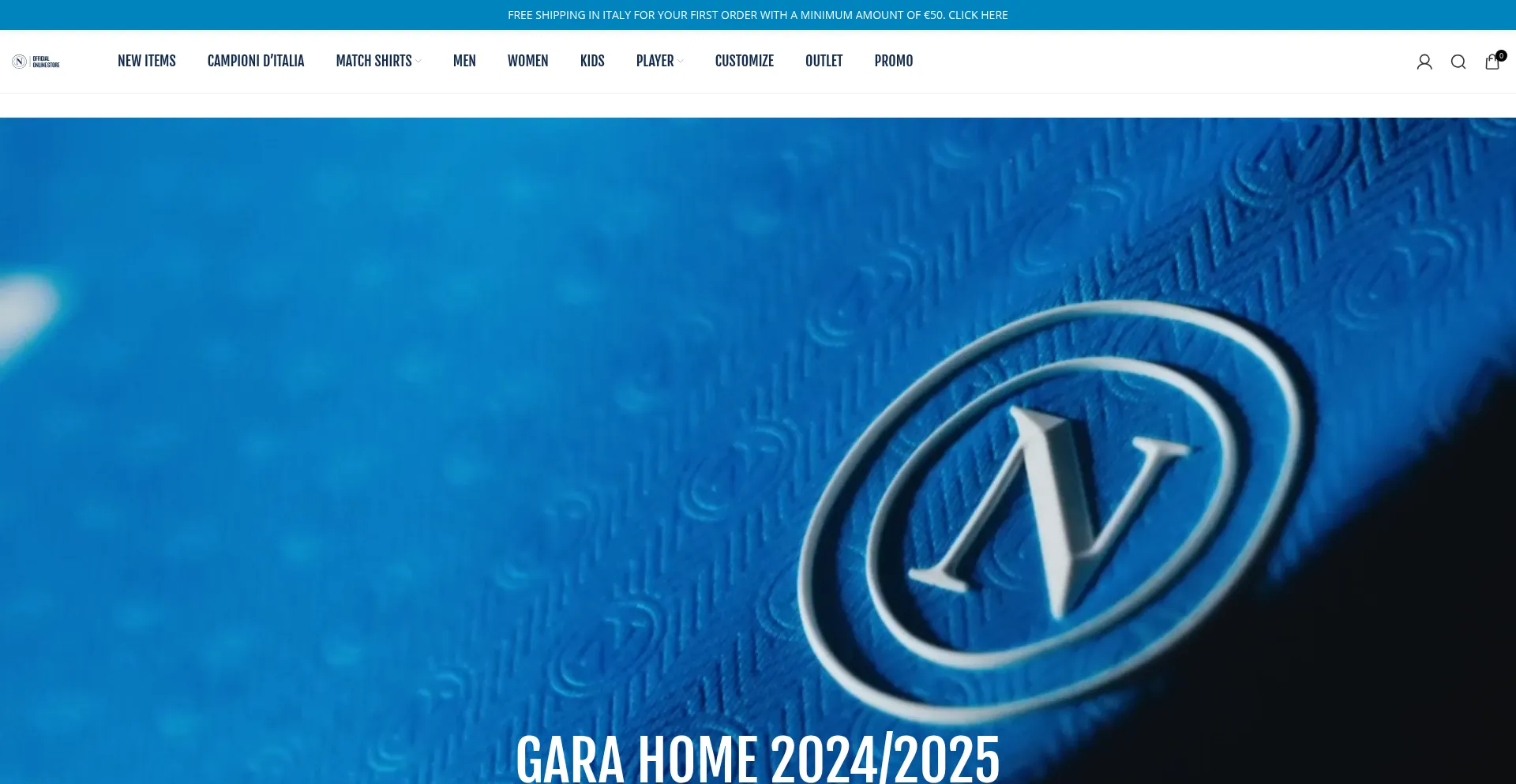 Website screenshot of Sscnapolistore.com