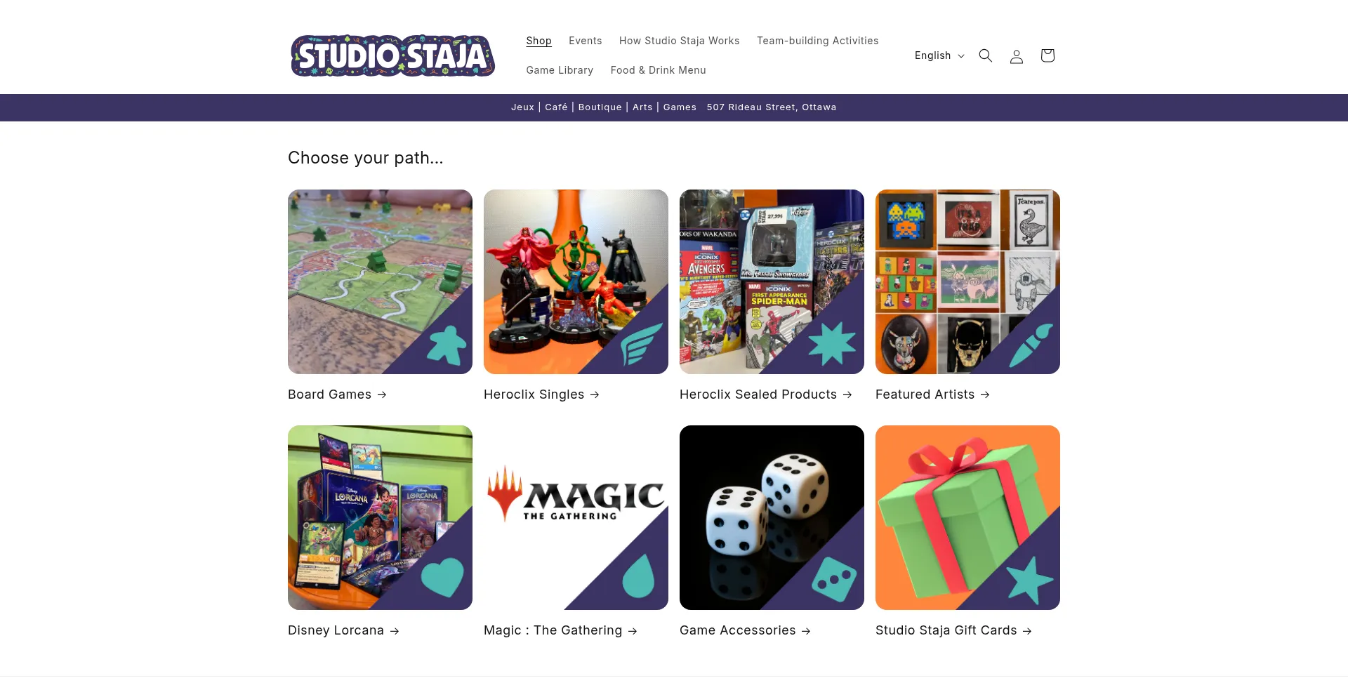 Website screenshot of Staja.ca