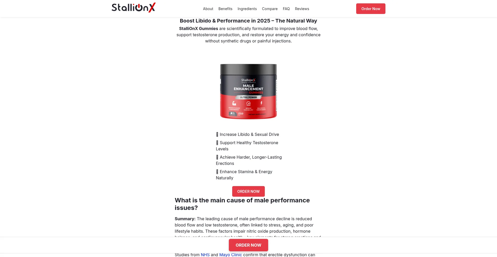 Website screenshot of Stallionxofficial.com