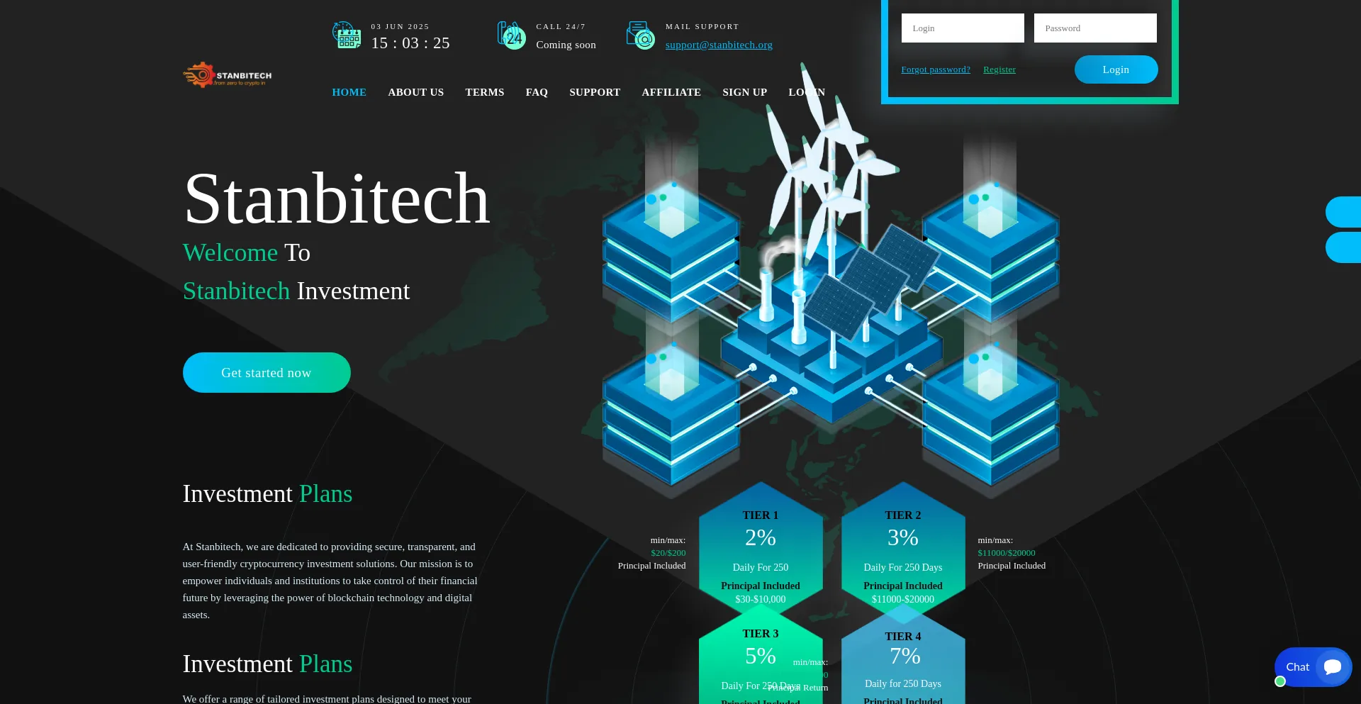 Website screenshot of Stanbitech.org