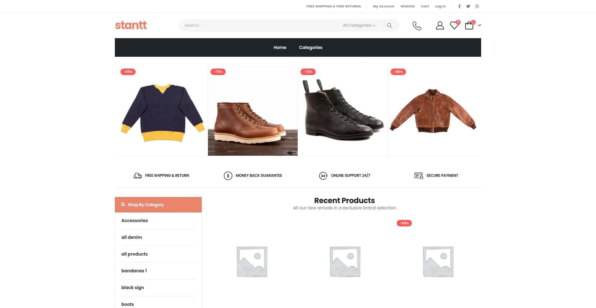 Website screenshot of Stantteur.shop