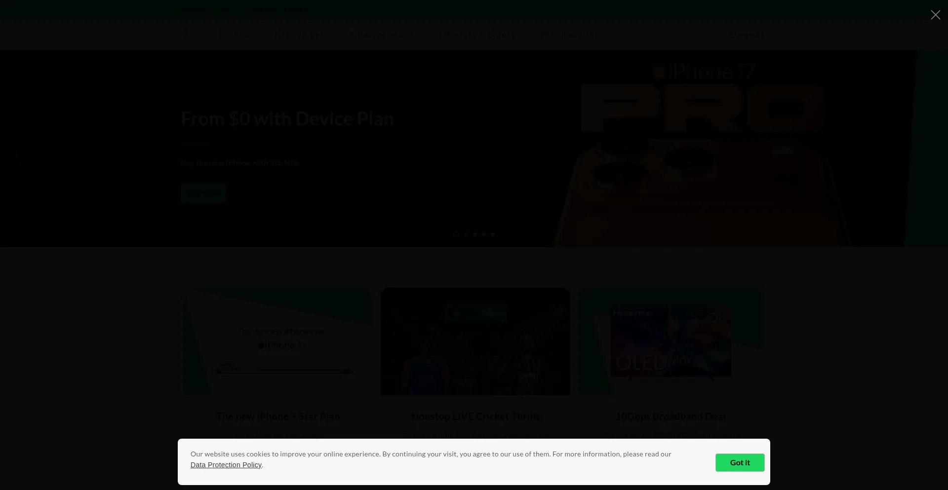 Starhub.com Screenshot