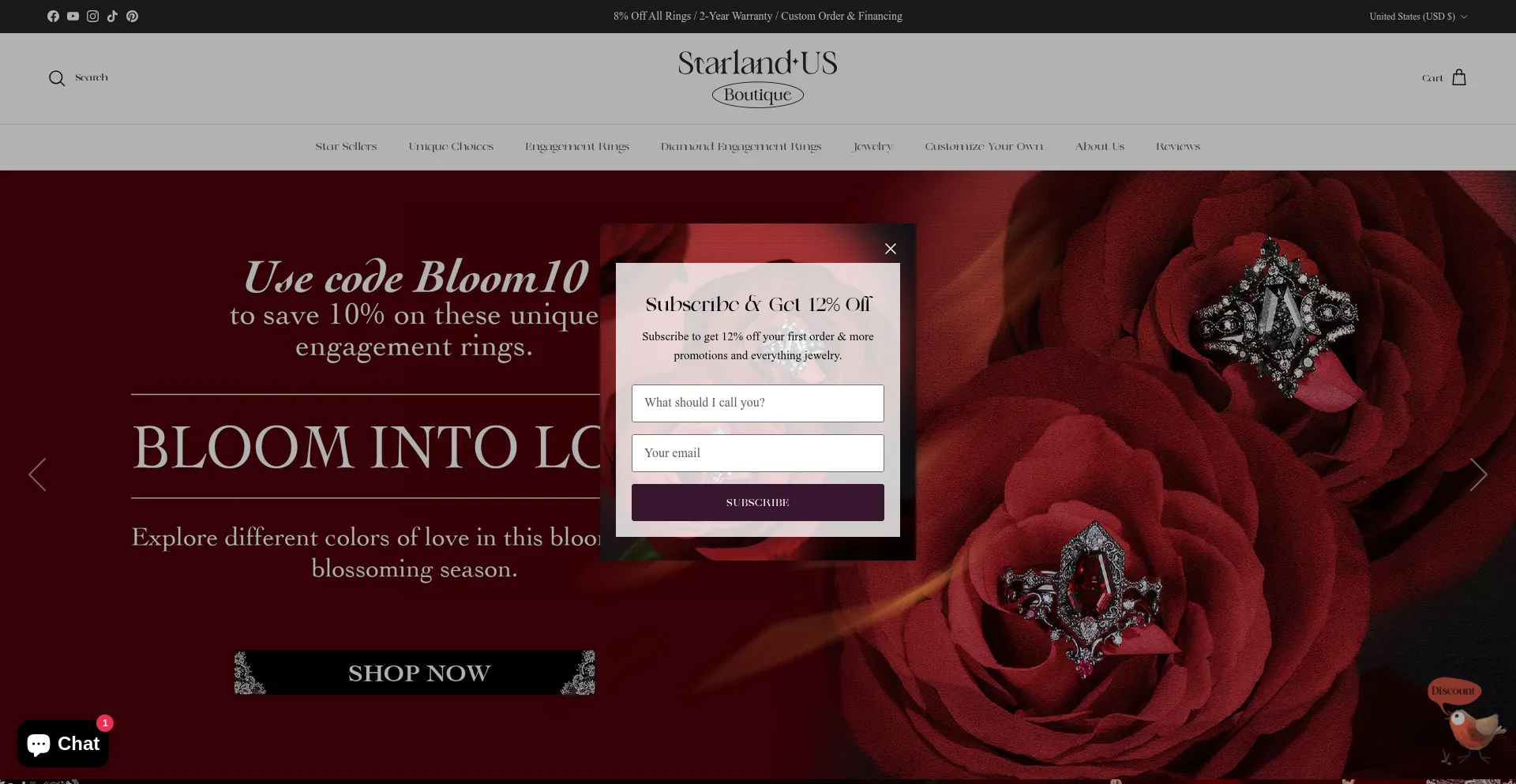 Website screenshot of Starlandus.com