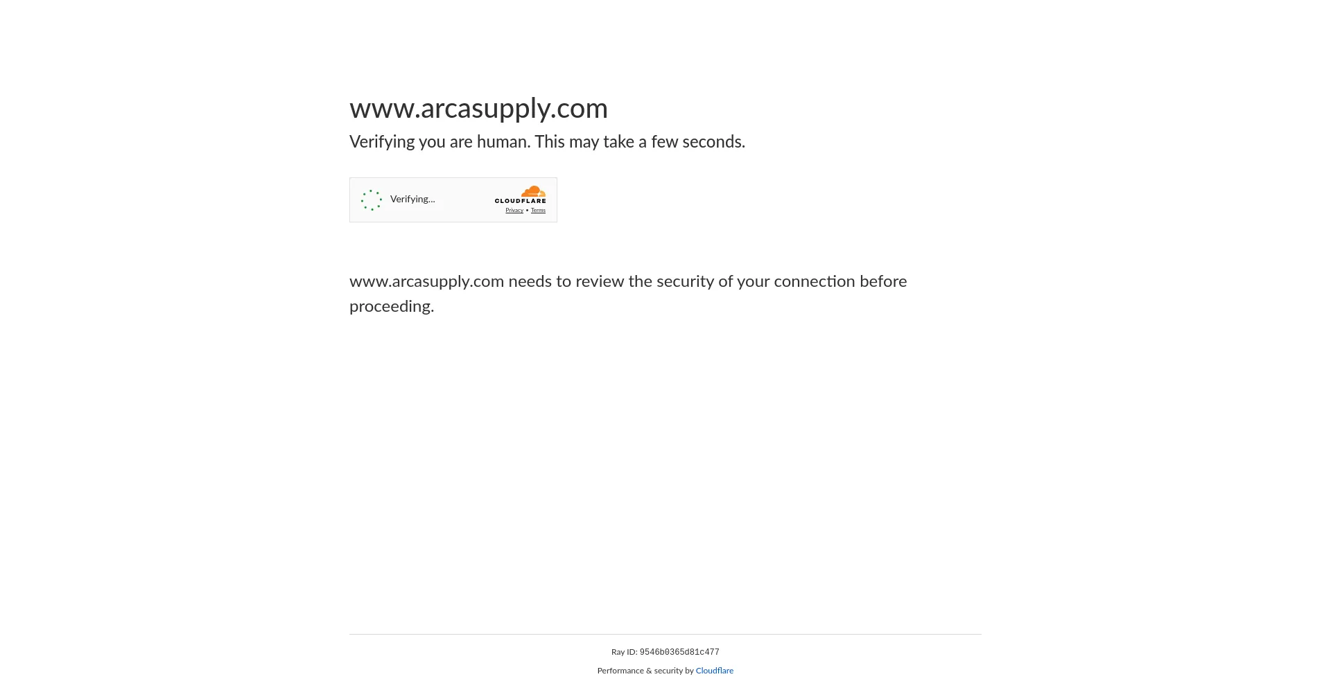 Website screenshot of Startarcasupply.com