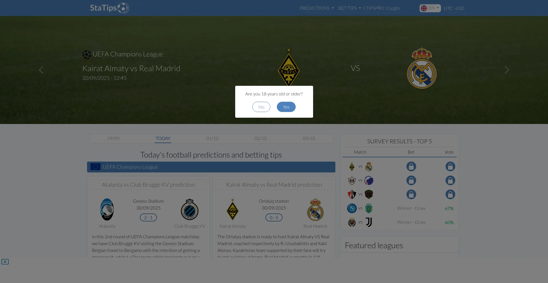 Statips.com Screenshot