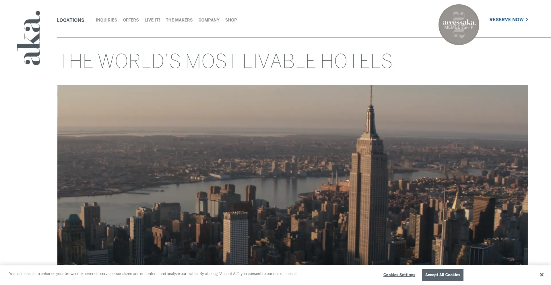 Website screenshot of Stayaka.com