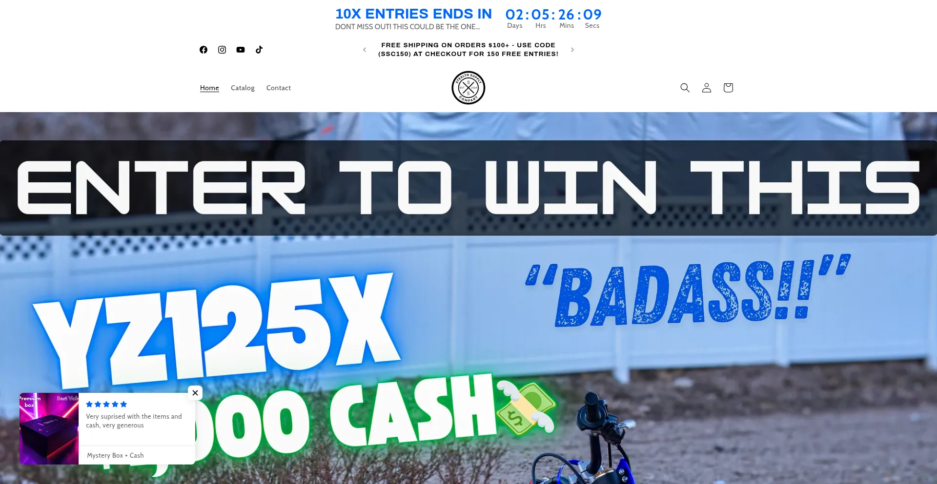 Website screenshot of Stealthsupplyco.com