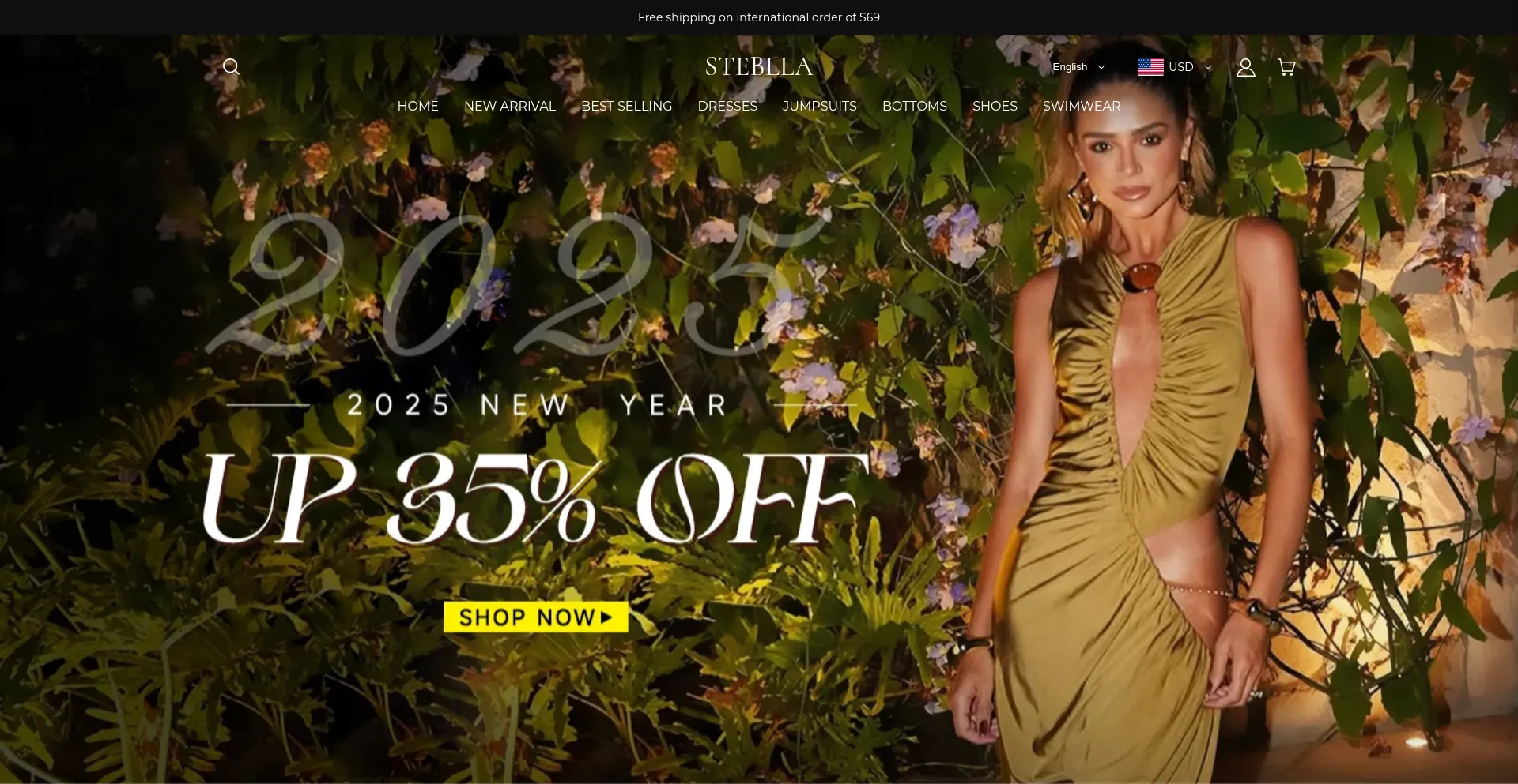 Website screenshot of Steblla.com
