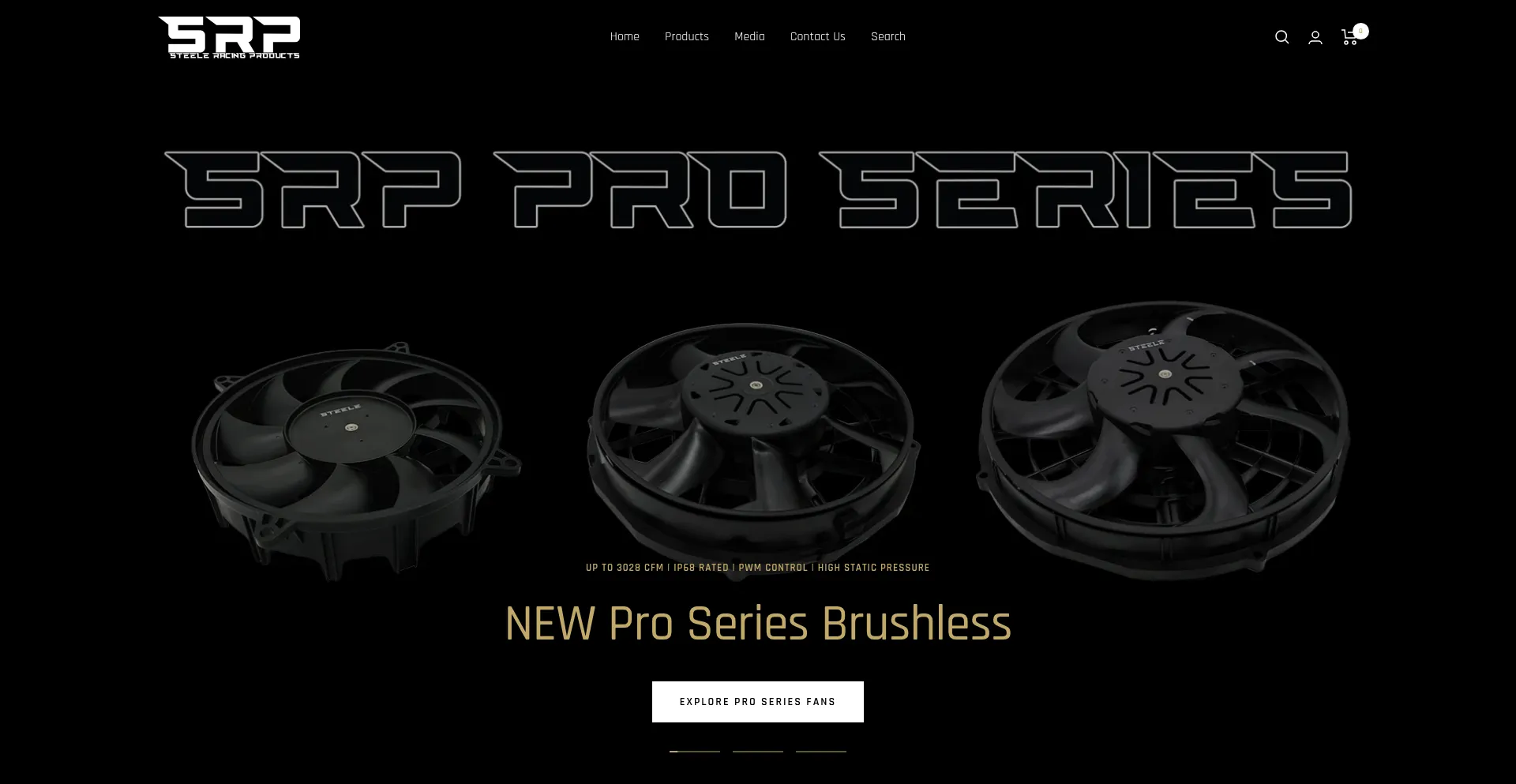 Website screenshot of Steeleracingproducts.com