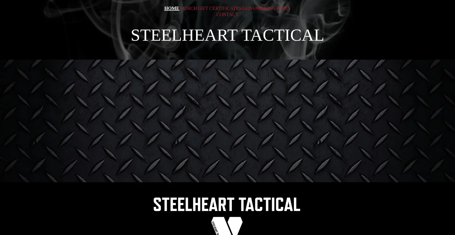 Website screenshot of Steelhearttactical.com
