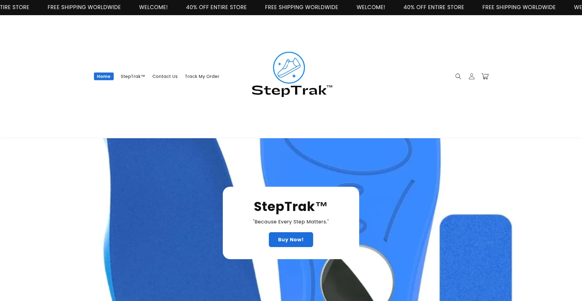 Steptrak.com Screenshot