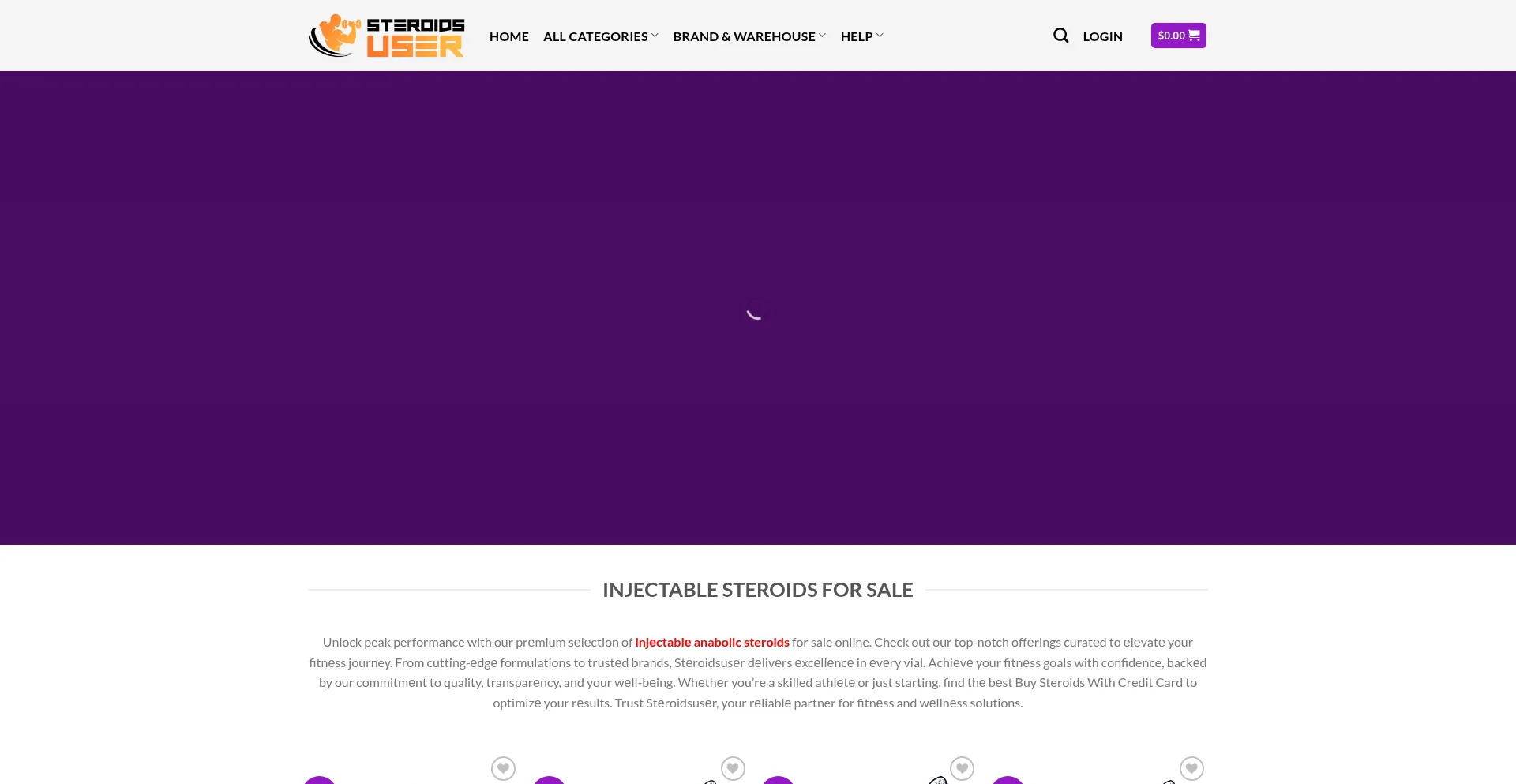 Website screenshot of Steroidsuser.com