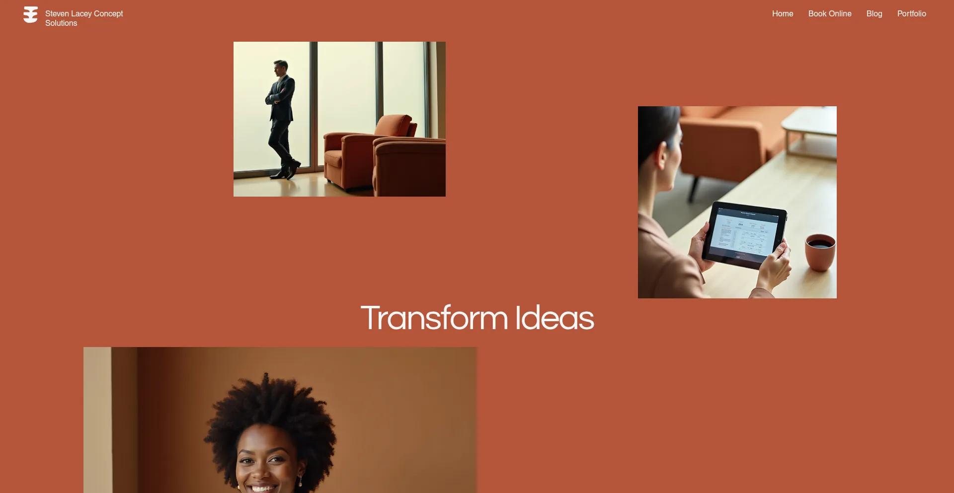 Website screenshot of Stevenlaceyconceptsolutions.com