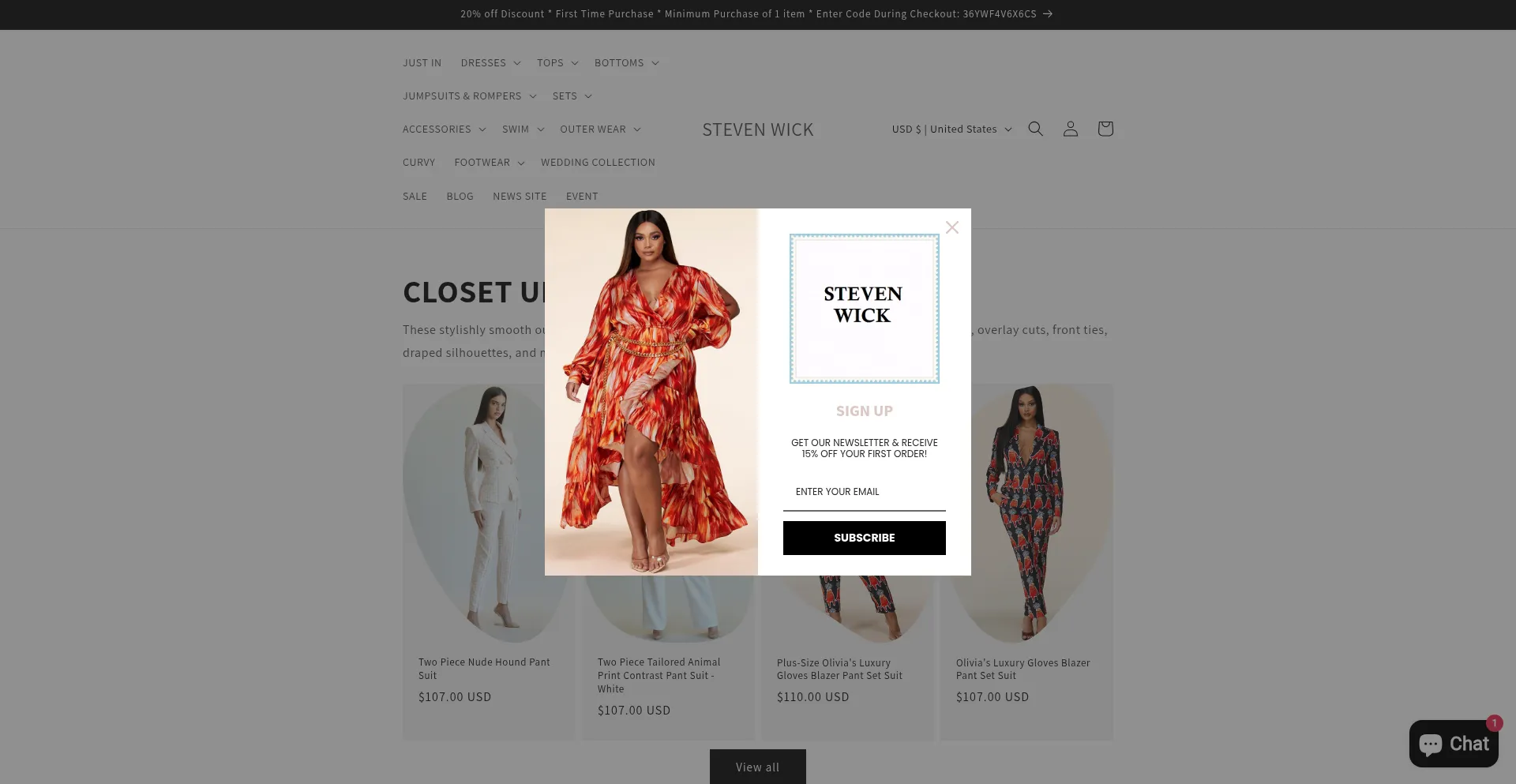 Website screenshot of Stevenwick.company