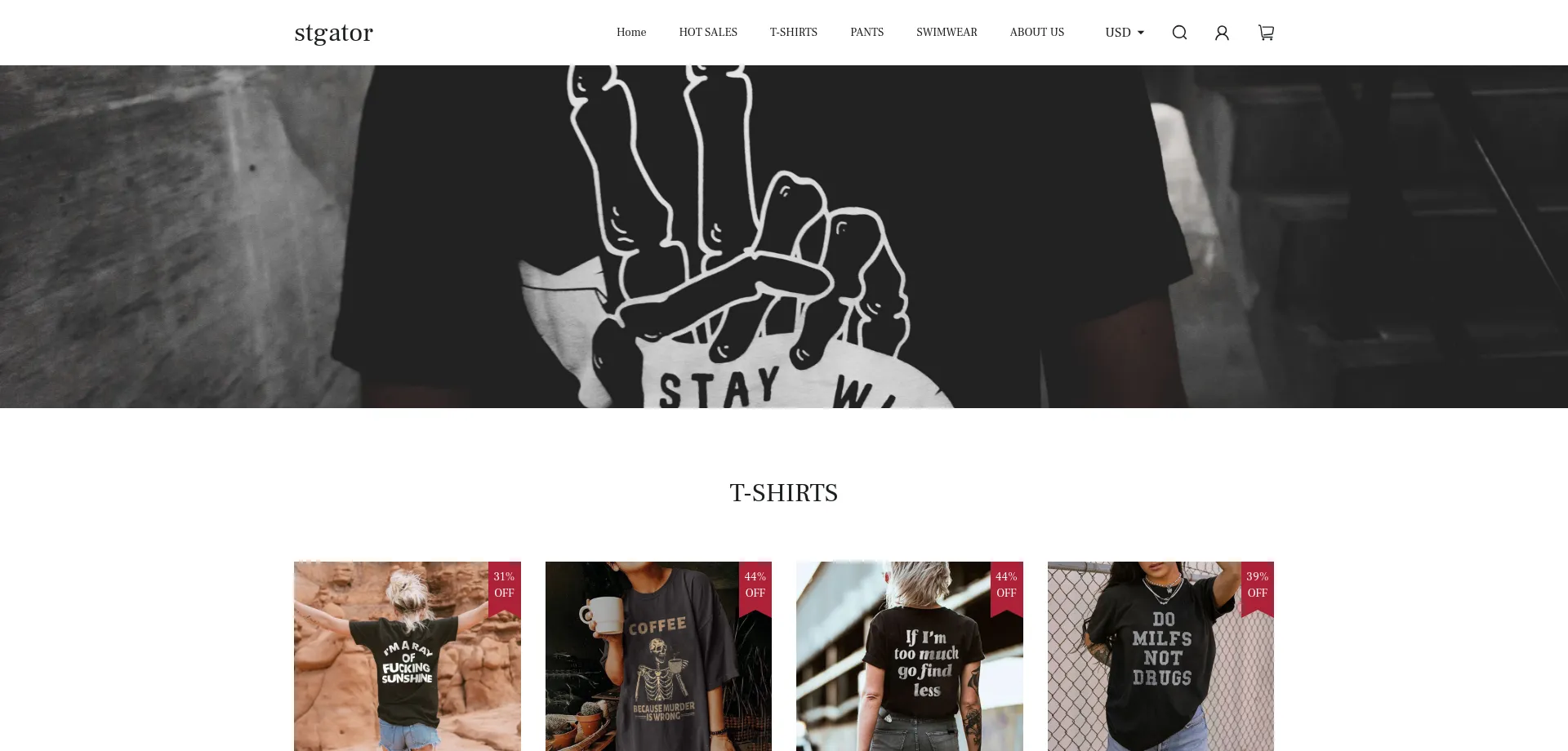 Website screenshot of Stgator.com