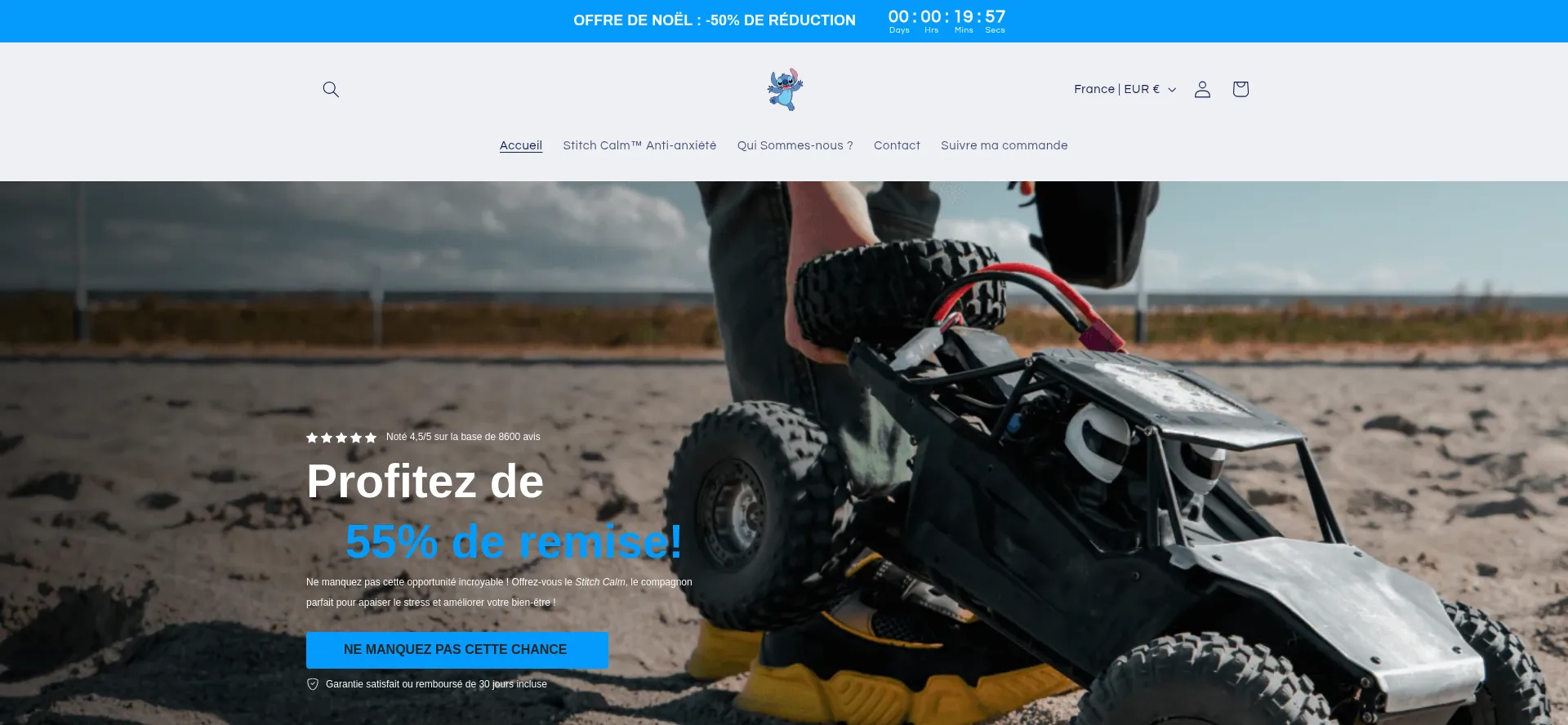 Website screenshot of Stitch-dreams.fr