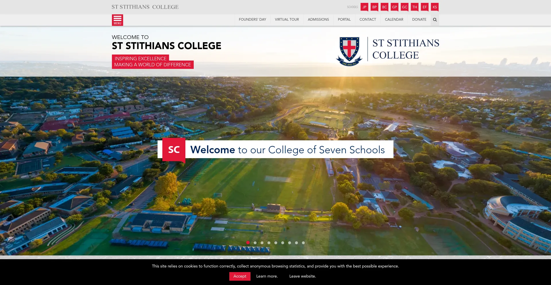 Website screenshot of Stithian.com