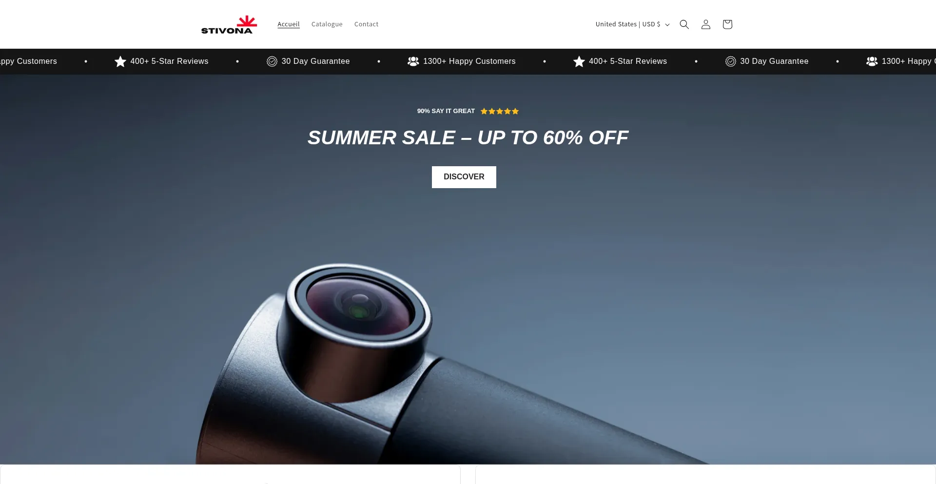 Website screenshot of Stivona.com